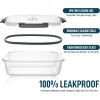 imageZulay Kitchen 5 Pack Glass Meal Prep Containers with Lids  Airtight Premium Borosilicate Glass Food Storage Containers  Microwave Freezer ampamp Oven Safe BPA Free  Gray