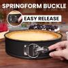 imageZulay Kitchen 7Inch Nonstick Cheesecake Pan Leakproof Springform Pan with Removable Bottom and Easy Release  Round Cake Pan for Baking Cheesecake Deep Dish Pizza BlackBlack