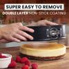 imageZulay Kitchen 7Inch Nonstick Cheesecake Pan Leakproof Springform Pan with Removable Bottom and Easy Release  Round Cake Pan for Baking Cheesecake Deep Dish Pizza BlackBlack