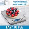 imageZulay Kitchen Digital Food Scale  304 Stainless Steel Kitchen Scale  Features LCD Screen Measures 5 Different Units Including Grams ampamp Ounces  for Baking Cooking Weight Loss Keto ampamp Meal Preps