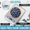 imageZulay Kitchen Digital Food Scale  304 Stainless Steel Kitchen Scale  Features LCD Screen Measures 5 Different Units Including Grams ampamp Ounces  for Baking Cooking Weight Loss Keto ampamp Meal Preps
