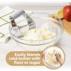 imageZulay Kitchen Dough Blender  Stainless Steel Pastry Cutter Heavy Duty Dough Cutter With Blades Pastry Blender And Butter Cutter  Pastry Cutter For Baking BlueLight Gray