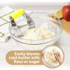 imageZulay Kitchen Dough Blender  Stainless Steel Pastry Cutter Heavy Duty Dough Cutter With Blades Pastry Blender And Butter Cutter  Pastry Cutter For Baking BlueYellow