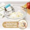 imageZulay Kitchen Dough Blender  Stainless Steel Pastry Cutter Heavy Duty Dough Cutter With Blades Pastry Blender And Butter Cutter  Pastry Cutter For Baking BlueBlue