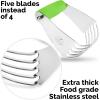 imageZulay Kitchen Dough Blender  Stainless Steel Pastry Cutter Heavy Duty Dough Cutter With Blades Pastry Blender And Butter Cutter  Pastry Cutter For Baking BlueLight Green