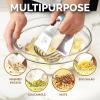 imageZulay Kitchen Dough Blender  Stainless Steel Pastry Cutter Heavy Duty Dough Cutter With Blades Pastry Blender And Butter Cutter  Pastry Cutter For Baking BlueBlue