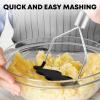 imageZulay Kitchen Potato Masher Stainless Steel  Premium Masher Hand Tool and Potato Smasher Metal Wire Utensil for Best Mash for Bean Avocado Egg Mini Mashed Potatoe Banana ampamp Other FoodBlack