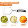 imageZulay Kitchen Potato Masher Stainless Steel  Premium Masher Hand Tool and Potato Smasher Metal Wire Utensil for Best Mash for Bean Avocado Egg Mini Mashed Potatoe Banana ampamp Other FoodStainless Steel Silver