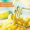 imageZulay Kitchen Potato Masher Stainless Steel  Premium Masher Hand Tool and Potato Smasher Metal Wire Utensil for Best Mash for Bean Avocado Egg Mini Mashed Potatoe Banana ampamp Other FoodStainless Steel Silver