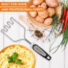 imageZulay Kitchen Potato Masher Stainless Steel  Premium Masher Hand Tool and Potato Smasher Metal Wire Utensil for Best Mash for Bean Avocado Egg Mini Mashed Potatoe Banana ampamp Other FoodStainless Steel Silver