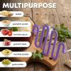 imageZulay Kitchen Potato Masher Stainless Steel  Premium Masher Hand Tool and Potato Smasher Metal Wire Utensil for Best Mash for Bean Avocado Egg Mini Mashed Potatoe Banana ampamp Other FoodPurple