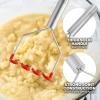 imageZulay Kitchen Potato Masher Stainless Steel  Premium Masher Hand Tool and Potato Smasher Metal Wire Utensil for Best Mash for Bean Avocado Egg Mini Mashed Potatoe Banana ampamp Other FoodRed