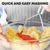 imageZulay Kitchen Potato Masher Stainless Steel  Premium Masher Hand Tool and Potato Smasher Metal Wire Utensil for Best Mash for Bean Avocado Egg Mini Mashed Potatoe Banana ampamp Other FoodRed