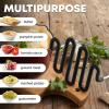 imageZulay Kitchen Potato Masher Stainless Steel  Premium Masher Hand Tool and Potato Smasher Metal Wire Utensil for Best Mash for Bean Avocado Egg Mini Mashed Potatoe Banana ampamp Other FoodBlack