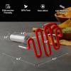 imageZulay Kitchen Potato Masher Stainless Steel  Premium Masher Hand Tool and Potato Smasher Metal Wire Utensil for Best Mash for Bean Avocado Egg Mini Mashed Potatoe Banana ampamp Other FoodRed