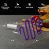 imageZulay Kitchen Potato Masher Stainless Steel  Premium Masher Hand Tool and Potato Smasher Metal Wire Utensil for Best Mash for Bean Avocado Egg Mini Mashed Potatoe Banana ampamp Other FoodPurple