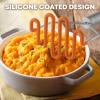 imageZulay Kitchen Potato Masher Stainless Steel  Premium Masher Hand Tool and Potato Smasher Metal Wire Utensil for Best Mash for Bean Avocado Egg Mini Mashed Potatoe Banana ampamp Other FoodOrange