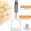 imageZulay Kitchen Potato Masher Stainless Steel  Premium Masher Hand Tool and Potato Smasher Metal Wire Utensil for Best Mash for Bean Avocado Egg Mini Mashed Potatoe Banana ampamp Other FoodStainless Steel Silver