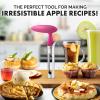 imageZulay Kitchen Premium Apple Corer Tool  Ultra Sharp Stainless Steel Serrated Blades for Easy Coring  Easy to Use ampamp Clean Durable Apple Corer Remover for Baking Apples ampamp More  Dark TealHot Pink