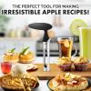 imageZulay Kitchen Premium Apple Corer Tool  Ultra Sharp Stainless Steel Serrated Blades for Easy Coring  Easy to Use ampamp Clean Durable Apple Corer Remover for Baking Apples ampamp More  Dark TealBlack