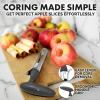 imageZulay Kitchen Premium Apple Corer Tool  Ultra Sharp Stainless Steel Serrated Blades for Easy Coring  Easy to Use ampamp Clean Durable Apple Corer Remover for Baking Apples ampamp More  Dark TealGray
