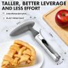 imageZulay Kitchen Premium Apple Corer Tool  Ultra Sharp Stainless Steel Serrated Blades for Easy Coring  Easy to Use ampamp Clean Durable Apple Corer Remover for Baking Apples ampamp More  Dark TealGray