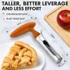 imageZulay Kitchen Premium Apple Corer Tool  Ultra Sharp Stainless Steel Serrated Blades for Easy Coring  Easy to Use ampamp Clean Durable Apple Corer Remover for Baking Apples ampamp More  Dark TealCinnamon