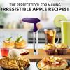 imageZulay Kitchen Premium Apple Corer Tool  Ultra Sharp Stainless Steel Serrated Blades for Easy Coring  Easy to Use ampamp Clean Durable Apple Corer Remover for Baking Apples ampamp More  Dark TealPlum