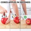 imageZulay Kitchen Premium Apple Corer Tool  Ultra Sharp Stainless Steel Serrated Blades for Easy Coring  Easy to Use ampamp Clean Durable Apple Corer Remover for Baking Apples ampamp More  Dark Teal2 Pack  BlackRed