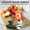 imageZulay Kitchen Premium Apple Corer Tool  Ultra Sharp Stainless Steel Serrated Blades for Easy Coring  Easy to Use ampamp Clean Durable Apple Corer Remover for Baking Apples ampamp More  Dark TealDark Teal