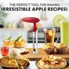imageZulay Kitchen Premium Apple Corer Tool  Ultra Sharp Stainless Steel Serrated Blades for Easy Coring  Easy to Use ampamp Clean Durable Apple Corer Remover for Baking Apples ampamp More  Dark TealElegent Red