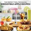 imageZulay Kitchen Premium Apple Corer Tool  Ultra Sharp Stainless Steel Serrated Blades for Easy Coring  Easy to Use ampamp Clean Durable Apple Corer Remover for Baking Apples ampamp More  Dark TealLight Pink
