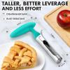 imageZulay Kitchen Premium Apple Corer Tool  Ultra Sharp Stainless Steel Serrated Blades for Easy Coring  Easy to Use ampamp Clean Durable Apple Corer Remover for Baking Apples ampamp More  Dark TealAqua