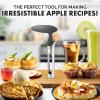 imageZulay Kitchen Premium Apple Corer Tool  Ultra Sharp Stainless Steel Serrated Blades for Easy Coring  Easy to Use ampamp Clean Durable Apple Corer Remover for Baking Apples ampamp More  Dark TealGray