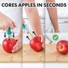 imageZulay Kitchen Premium Apple Corer Tool  Ultra Sharp Stainless Steel Serrated Blades for Easy Coring  Easy to Use ampamp Clean Durable Apple Corer Remover for Baking Apples ampamp More  Dark TealAqua