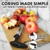 imageZulay Kitchen Premium Apple Corer Tool  Ultra Sharp Stainless Steel Serrated Blades for Easy Coring  Easy to Use ampamp Clean Durable Apple Corer Remover for Baking Apples ampamp More  Dark TealBlack
