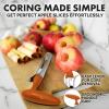 imageZulay Kitchen Premium Apple Corer Tool  Ultra Sharp Stainless Steel Serrated Blades for Easy Coring  Easy to Use ampamp Clean Durable Apple Corer Remover for Baking Apples ampamp More  Dark TealCinnamon