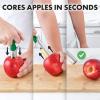 imageZulay Kitchen Premium Apple Corer Tool  Ultra Sharp Stainless Steel Serrated Blades for Easy Coring  Easy to Use ampamp Clean Durable Apple Corer Remover for Baking Apples ampamp More  Dark TealHappy Green