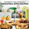 imageZulay Kitchen Premium Apple Corer Tool  Ultra Sharp Stainless Steel Serrated Blades for Easy Coring  Easy to Use ampamp Clean Durable Apple Corer Remover for Baking Apples ampamp More  Dark TealHappy Green