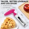 imageZulay Kitchen Premium Apple Corer Tool  Ultra Sharp Stainless Steel Serrated Blades for Easy Coring  Easy to Use ampamp Clean Durable Apple Corer Remover for Baking Apples ampamp More  Dark TealHot Pink