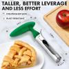 imageZulay Kitchen Premium Apple Corer Tool  Ultra Sharp Stainless Steel Serrated Blades for Easy Coring  Easy to Use ampamp Clean Durable Apple Corer Remover for Baking Apples ampamp More  Dark TealHappy Green