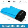 imageZulay Kitchen Silicone Oven Mitts  Textured Non Slip Grip Oven Mitts Heat Resistant  Extra Long Protective Oven Gloves are Perfect for Baking Grilling BBQ and Cooking  Set of 2 Light BlueLight Blue