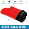 imageZulay Kitchen Silicone Oven Mitts  Textured Non Slip Grip Oven Mitts Heat Resistant  Extra Long Protective Oven Gloves are Perfect for Baking Grilling BBQ and Cooking  Set of 2 Light BlueRed
