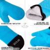 imageZulay Kitchen Silicone Oven Mitts  Textured Non Slip Grip Oven Mitts Heat Resistant  Extra Long Protective Oven Gloves are Perfect for Baking Grilling BBQ and Cooking  Set of 2 Light BlueLight Blue