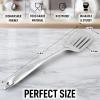 imageZulay Kitchen Stainless Steel 13quot Soup Ladle  Comfort Grid Steel Ladle with Long Handle and Ample Bowl Capacity Perfect for Stirring Serving Soups and More  HeavyDuty Metal LadleSlotted Turner