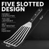 imageZulay Kitchen Stainless Steel 13quot Soup Ladle  Comfort Grid Steel Ladle with Long Handle and Ample Bowl Capacity Perfect for Stirring Serving Soups and More  HeavyDuty Metal LadleFish Turner