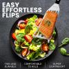 imageZulay Kitchen Stainless Steel 13quot Soup Ladle  Comfort Grid Steel Ladle with Long Handle and Ample Bowl Capacity Perfect for Stirring Serving Soups and More  HeavyDuty Metal LadleFish Turner