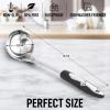imageZulay Kitchen Stainless Steel 13quot Soup Ladle  Comfort Grid Steel Ladle with Long Handle and Ample Bowl Capacity Perfect for Stirring Serving Soups and More  HeavyDuty Metal LadleBlack Handle