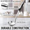 imageZulay Kitchen Stainless Steel 13quot Soup Ladle  Comfort Grid Steel Ladle with Long Handle and Ample Bowl Capacity Perfect for Stirring Serving Soups and More  HeavyDuty Metal LadleBlack Handle