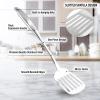 imageZulay Kitchen Stainless Steel 13quot Soup Ladle  Comfort Grid Steel Ladle with Long Handle and Ample Bowl Capacity Perfect for Stirring Serving Soups and More  HeavyDuty Metal LadleSlotted Turner